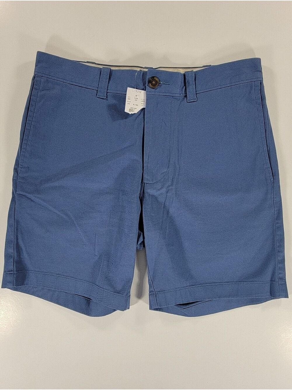 NEW J. Crew Preppy Chino 7" Cotton Shorts Men's 29 Casual Stretch NWT Blue